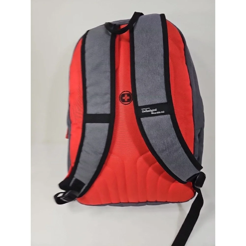 Swiss Digital RFID Wearable AG Laptop Backpack  - With Rain Cover EXCELLENT USED